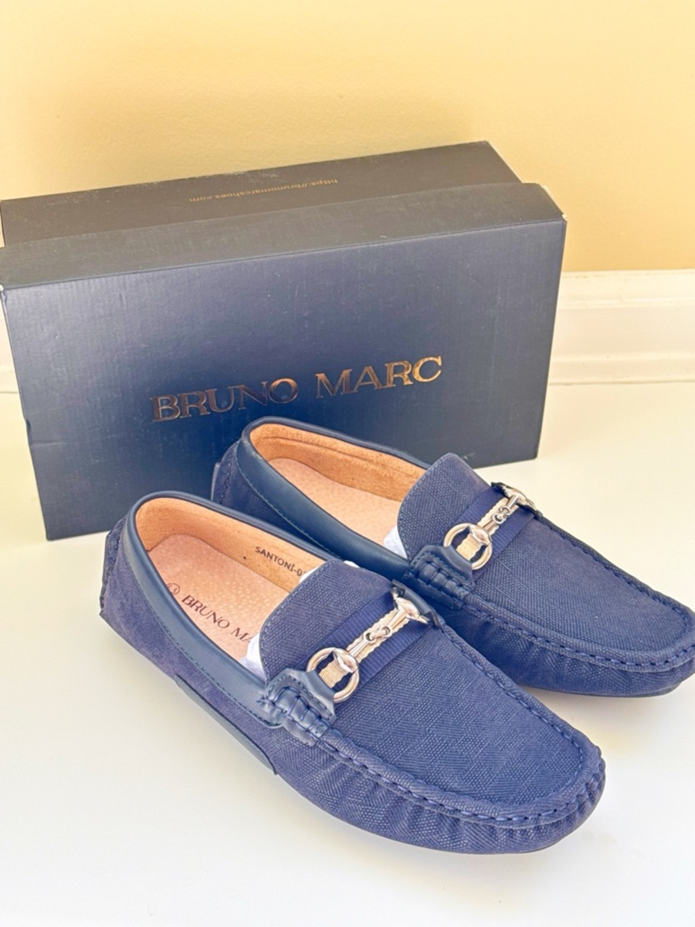 Men’s Bruno Marc Navy Loafers